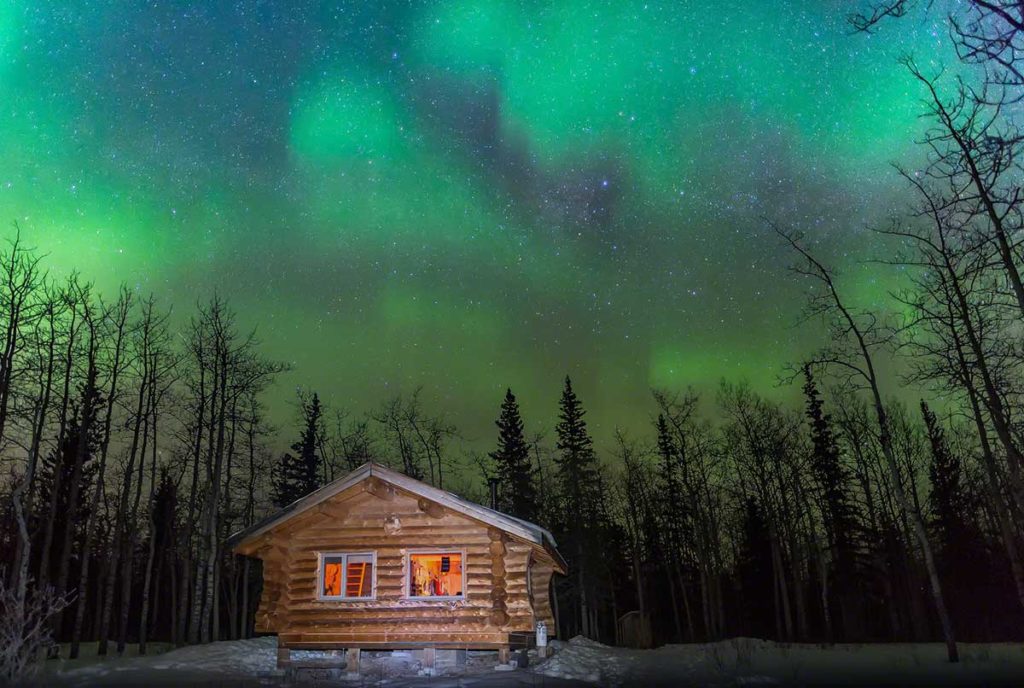 Rent Bella Luna Cabin Northern Lights Wilderness Yukon Canada