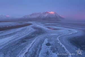 Kluane Lake in winter, adventure photography tours and workshops, Canada